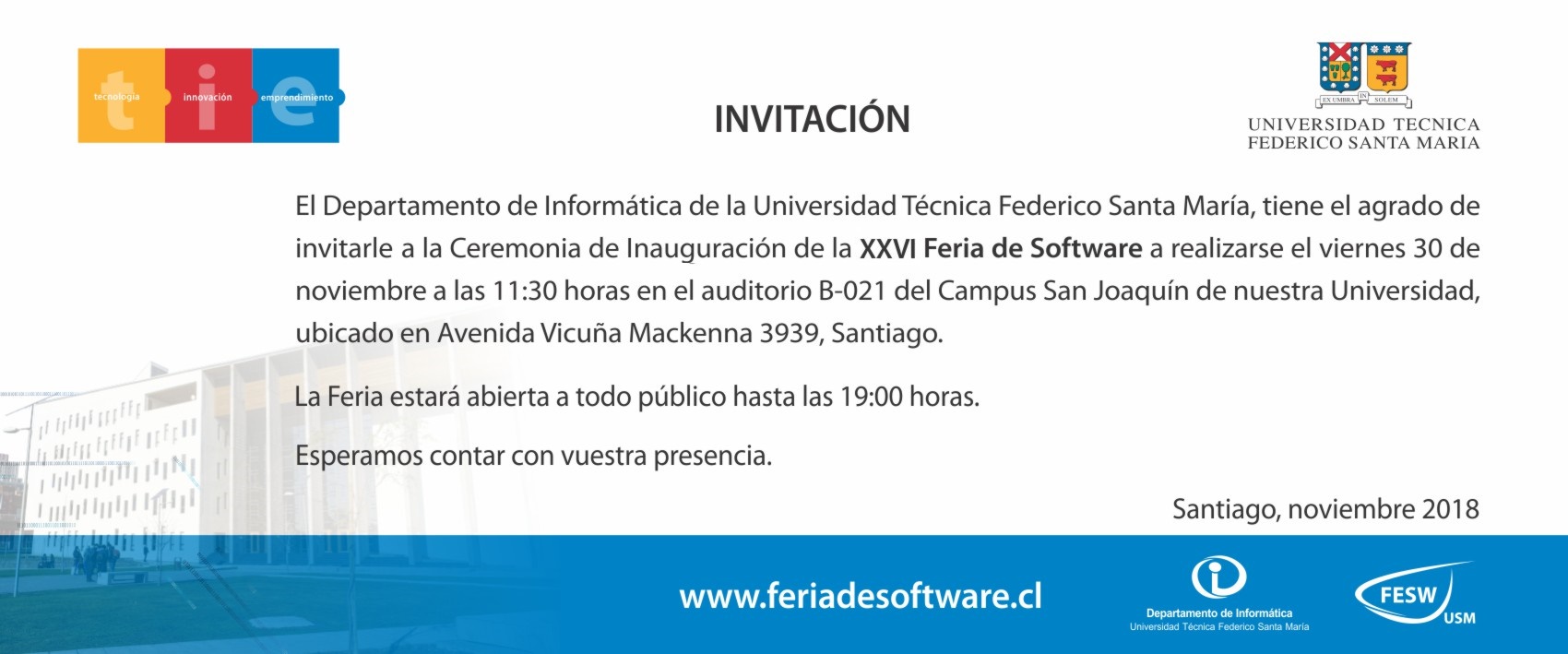 Invitación Feria Software 2018